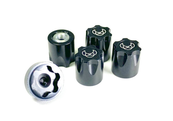 RC Crawler wheels 1:10 Alu. Hub Nut M4 black (4)