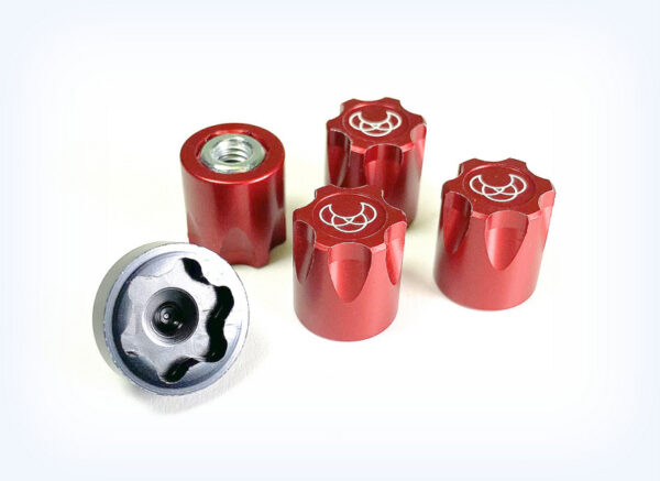 RC Crawler wheels 1:10 Alu. Hub Nut M4 red (4)