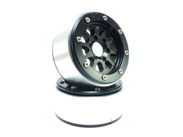 RC Crawler wheels Beadlock Wheels GEAR Black/Black 1.9 (2) w/o Hub