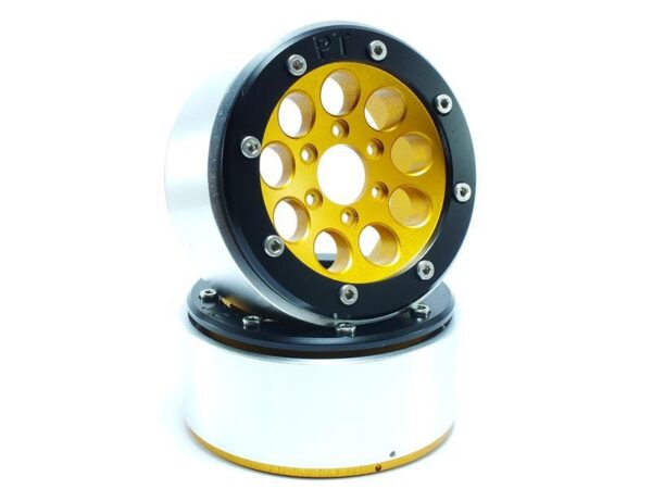 RC Crawler wheels Beadlock Wheels GUN Gold/Black 1.9 (2) w/o Hub