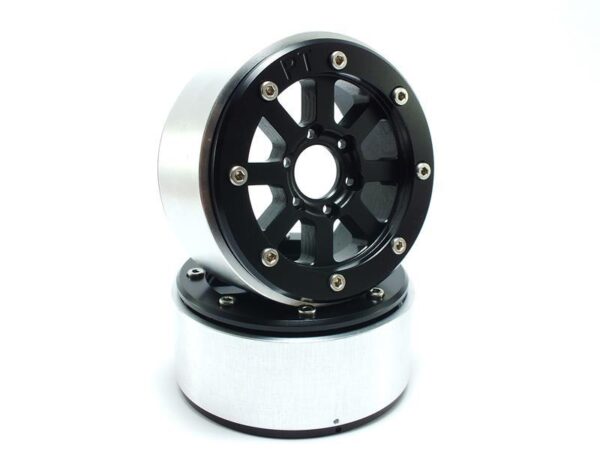 RC Crawler wheels Beadlock Wheels HAMMER Black/Black 1.9 (2) w/o Hub