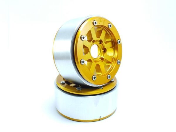 RC Crawler wheels Beadlock Wheels HAMMER Gold/Gold 1.9 (2) w/o Hub