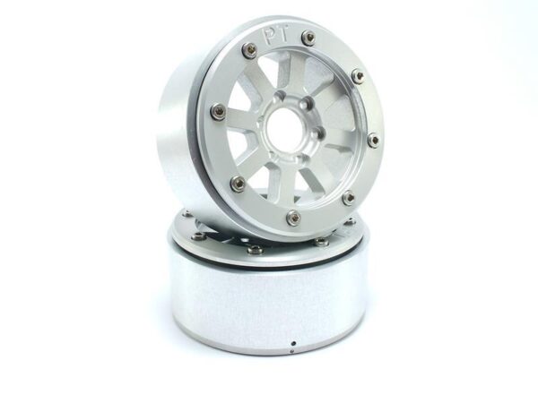 RC Crawler wheels Beadlock Wheels HAMMER Silver/Silver 1.9 (2) w/o Hub