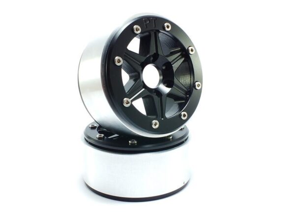 RC Crawler wheels Beadlock Wheels SIXSTAR Black/Black 1.9 (2) w/o Hub