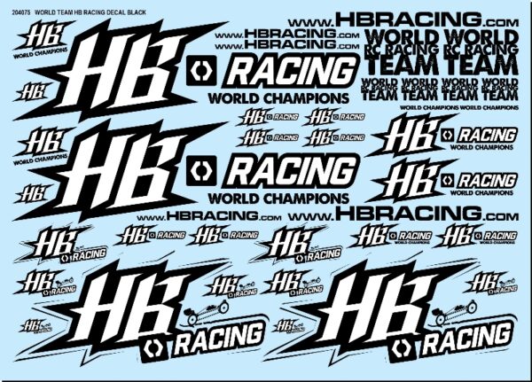 World Team HB Racing Decals Black